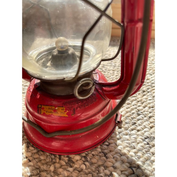 Vintage Dietz‎ Comet H-12 Red Battery-operated Railroad Lantern Untested Patina - Picture 7 of 12